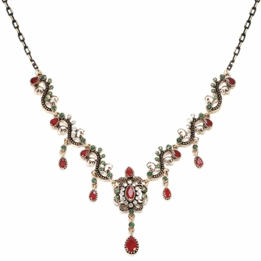 Turkish VintageLoking Necklace for Women,NEW,Antique,Wedding Set, HandmadeGift - Picture 7 of 9